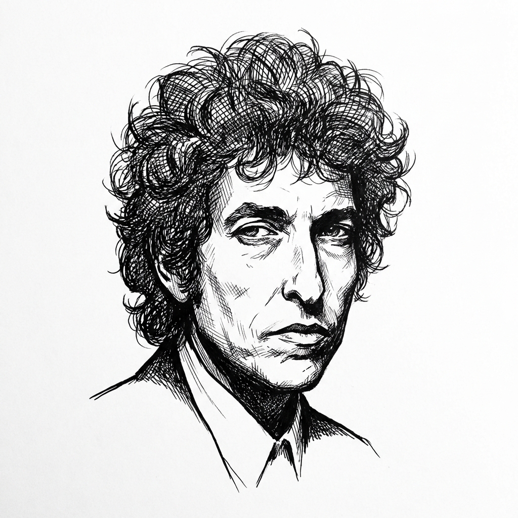 Portrait of Bob Dylan