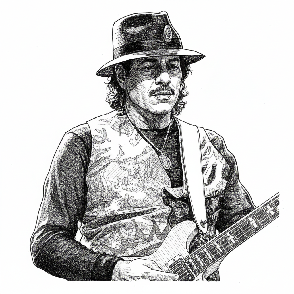Portrait of Carlos Santana