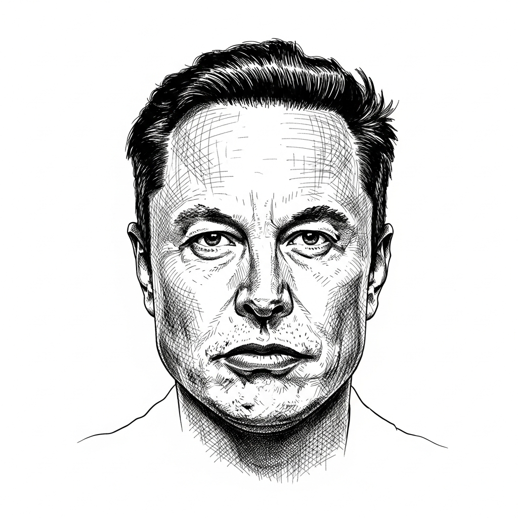 Portrait of Elon Musk