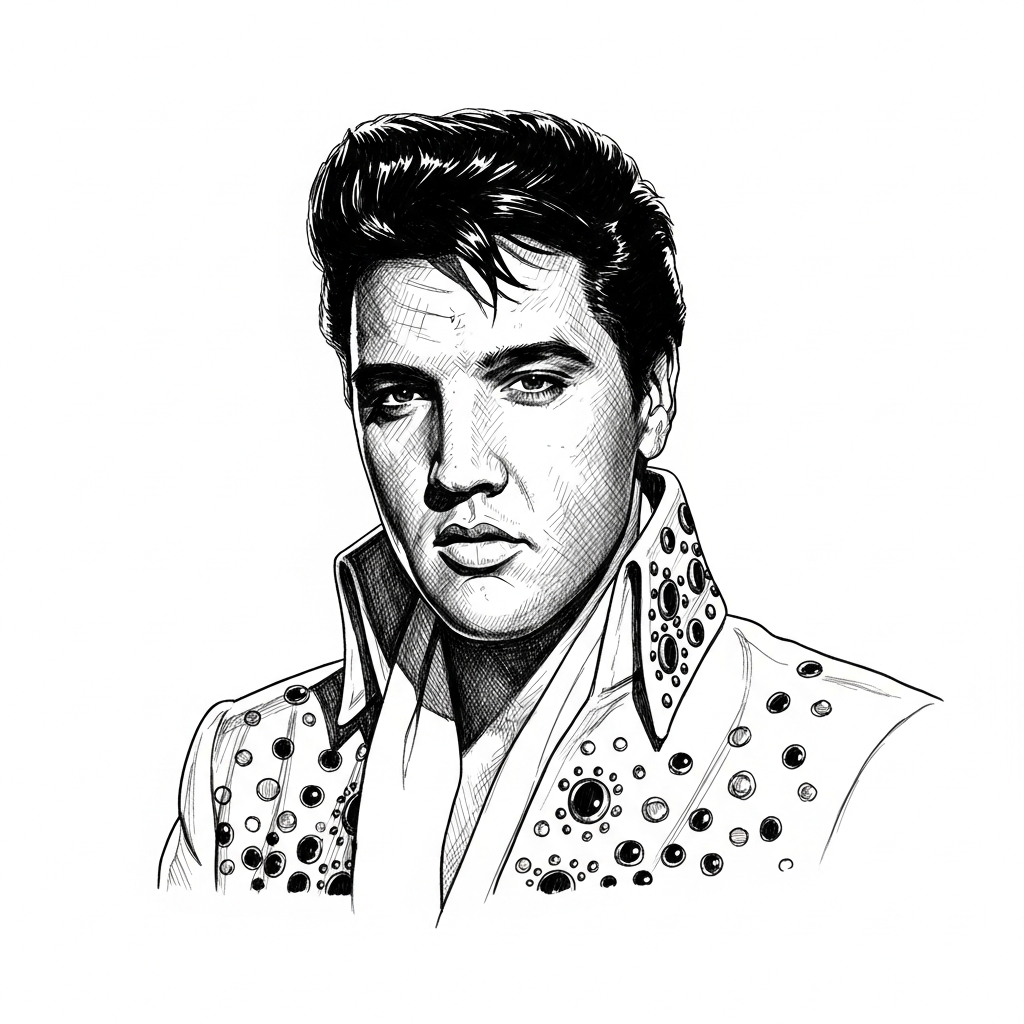 Portrait of Elvis Presley