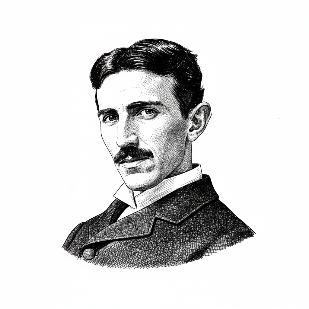 Portrait of Nikola Tesla