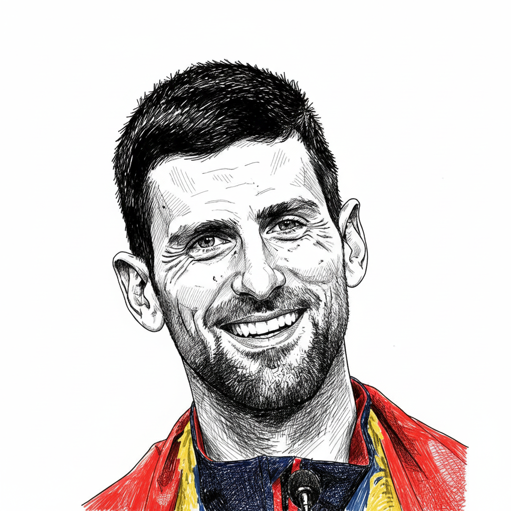 Portrait of Novak Djokovic