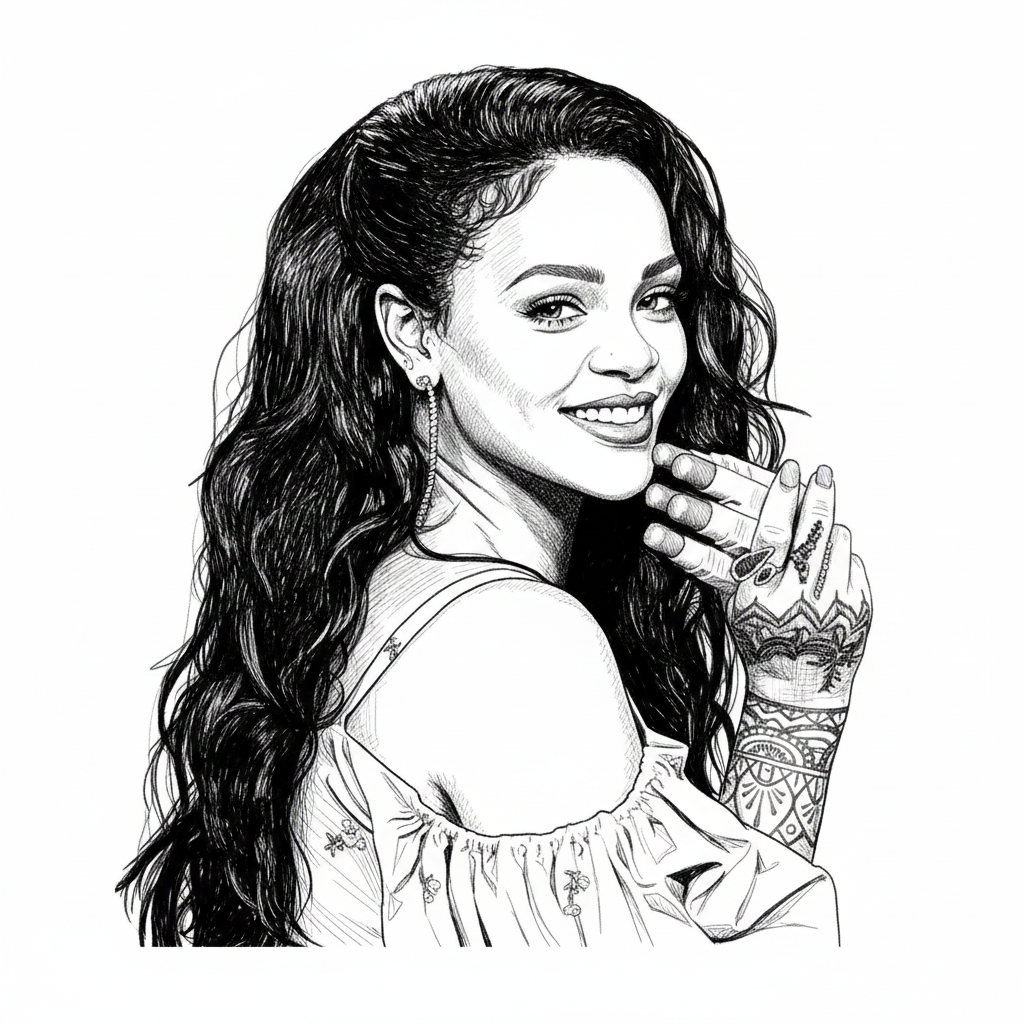 Portrait of Rihanna